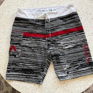 RVCA Performance Stretch Board Shorts Mens 33 Multicolor Swim Trunks Surf Casual